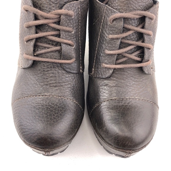 Korks Jenelle Oxford Lace-Up Platform Wedge Booties 7M - Picture 12 of 12